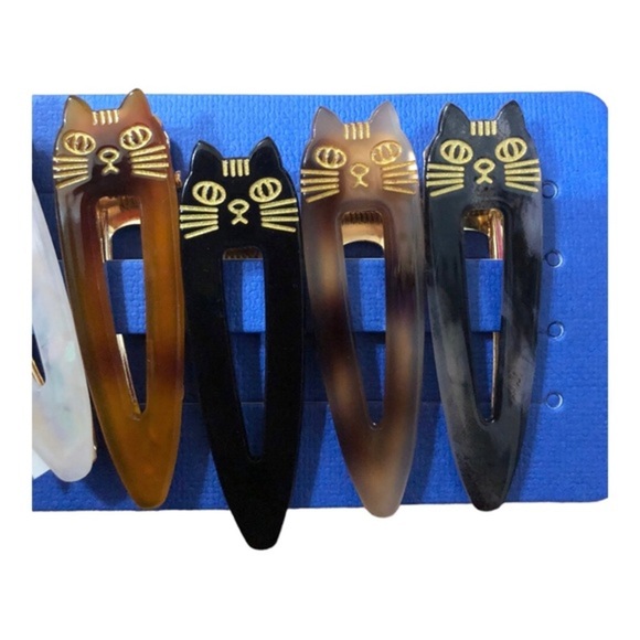 10piece cat themed “you had me at meow” assorted hair clips new - Picture 13 of 16